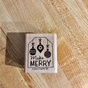 Stampin' Up! "Make Merry" sentiment Holiday  Stamp